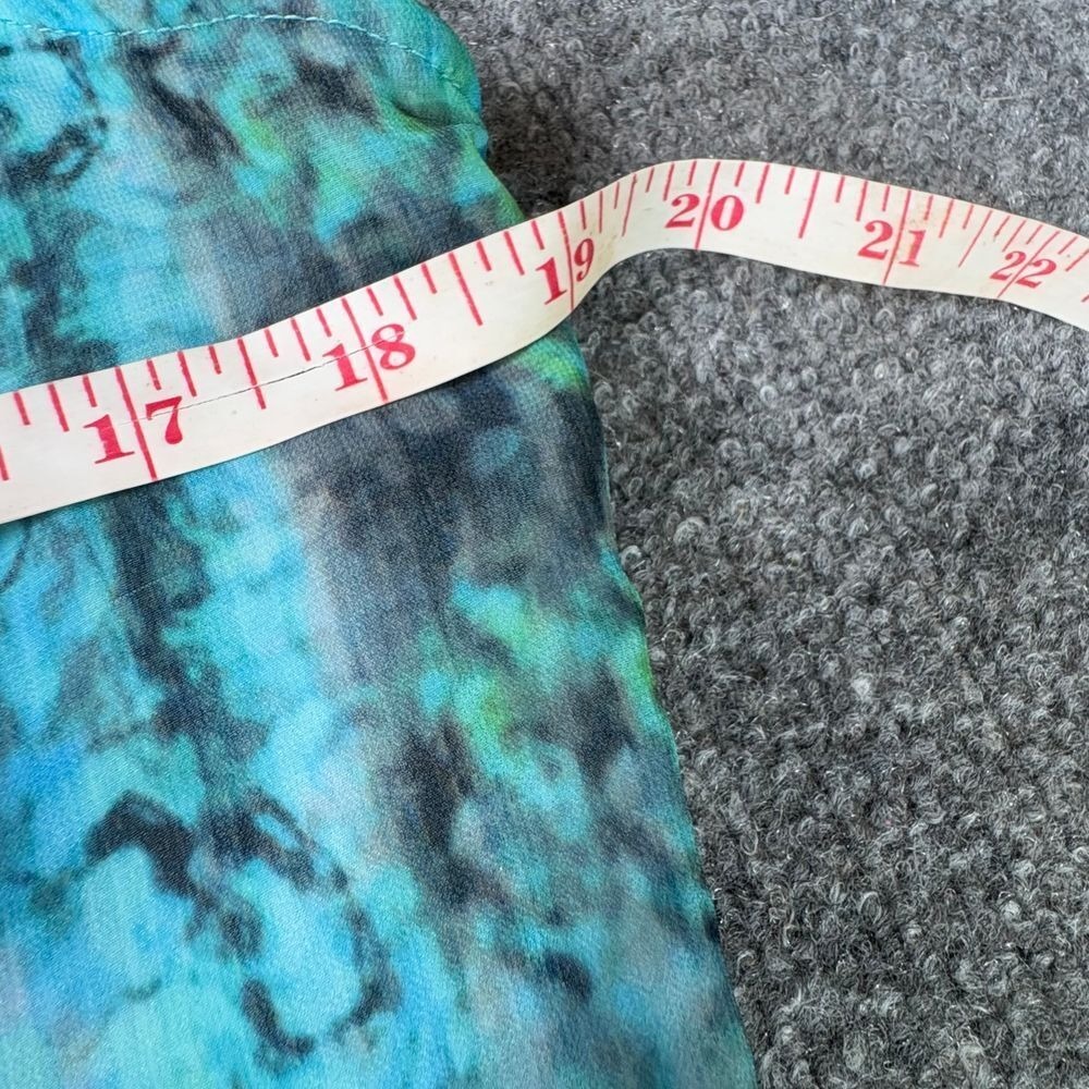 Long Elegant Legs Dress 10 Turquoise Marble Print Maxi Asymmetric Hem Y2K Fairy - Picture 15 of 16